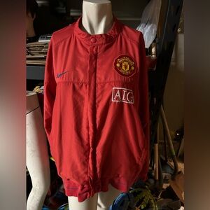 Vintage Manchester United Nike windbreaker jacket size medium as is condition